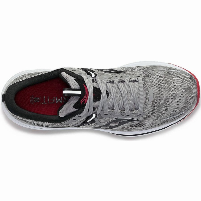 Grey / Dark Red Saucony Omni 21 Wide Men's Running Shoes | Philippines S04687-R13