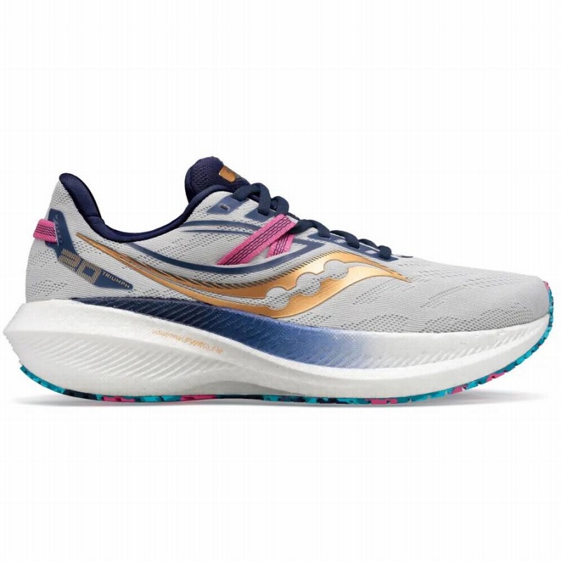 Grey / Gold Saucony Triumph 20 Men\'s Running Shoes | Philippines S81350-Q39