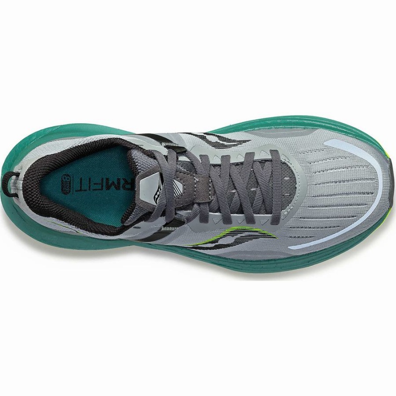 Grey / Green Saucony Tempus Men's Running Shoes | Philippines S30571-B54