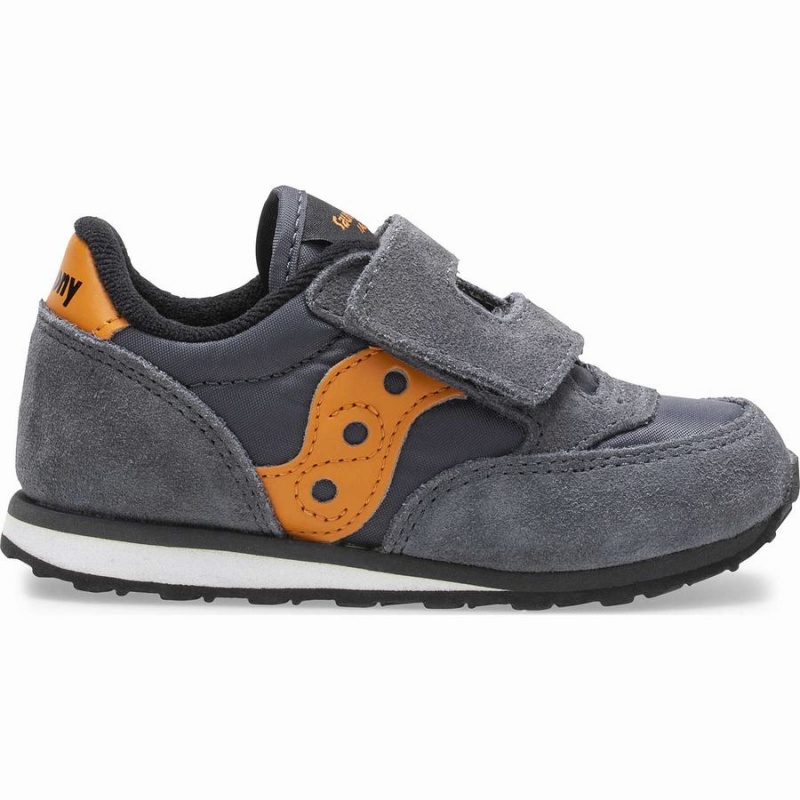 Grey / Orange Saucony Baby Jazz Hook & Loop Kids\' Sneakers | Philippines S10934-R24