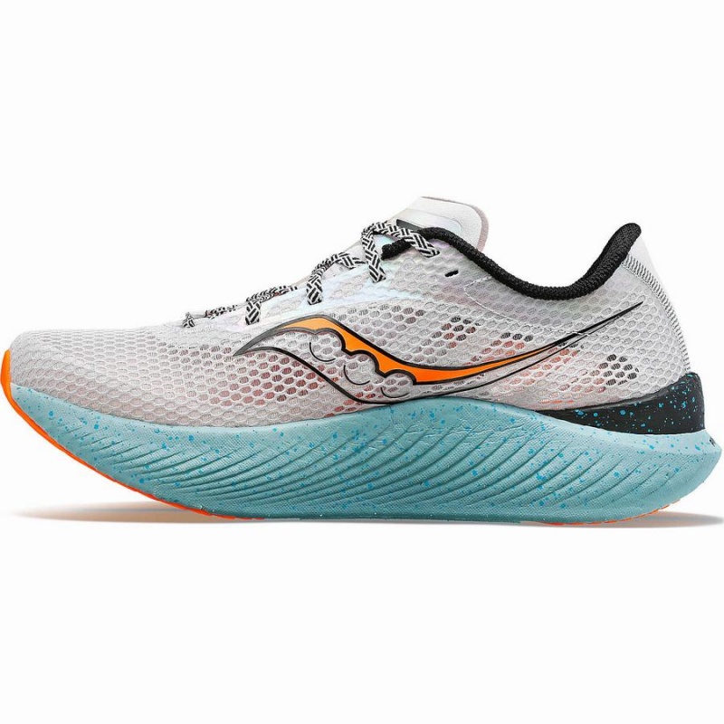 Grey / Orange Saucony Endorphin Pro 3 Men's Running Shoes | Philippines S09174-Q04