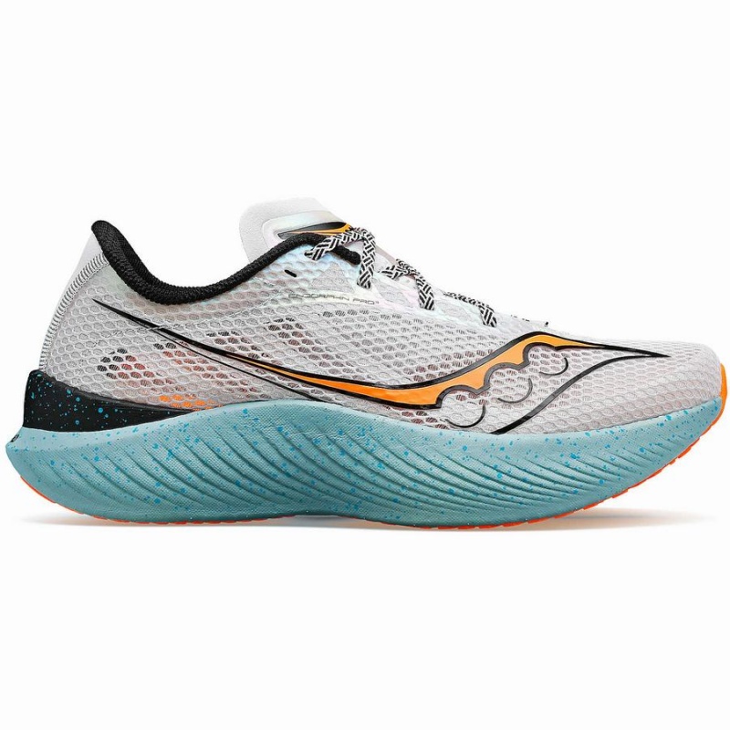 Grey / Orange Saucony Endorphin Pro 3 Men\'s Running Shoes | Philippines S09174-Q04