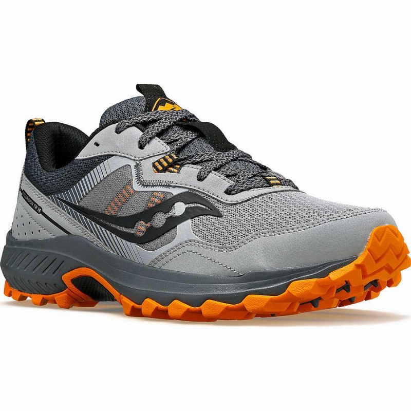 Grey / Orange Saucony Excursion TR16 Men's Trail Running Shoes | Philippines S75319-P81