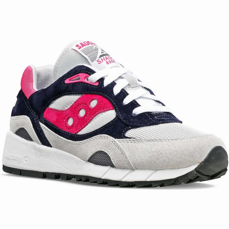 Grey / Pink Saucony Shadow 6000 Men's Sneakers | Philippines S72940-P01