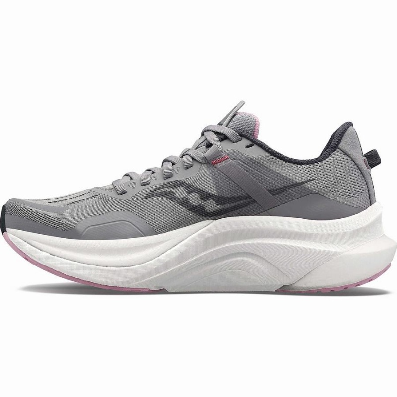 Grey / Pink Saucony Tempus Wide Women's Running Shoes | Philippines S59860-A45