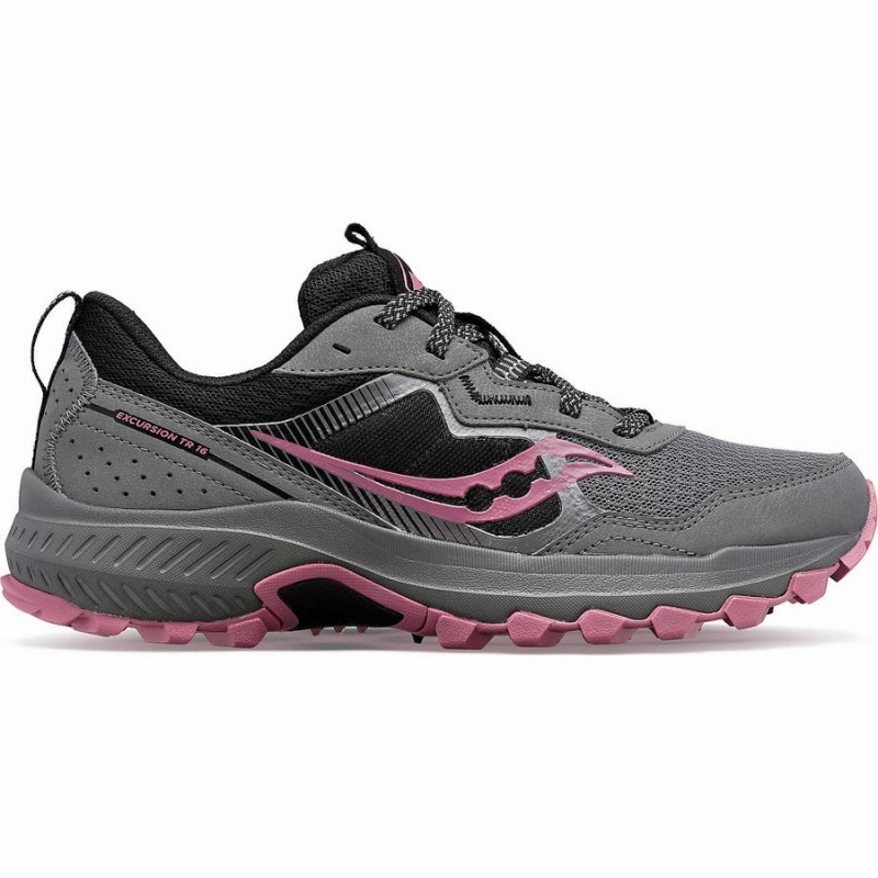 Grey / Rose Saucony Excursion TR16 Women\'s Trail Running Shoes | Philippines S93816-M07