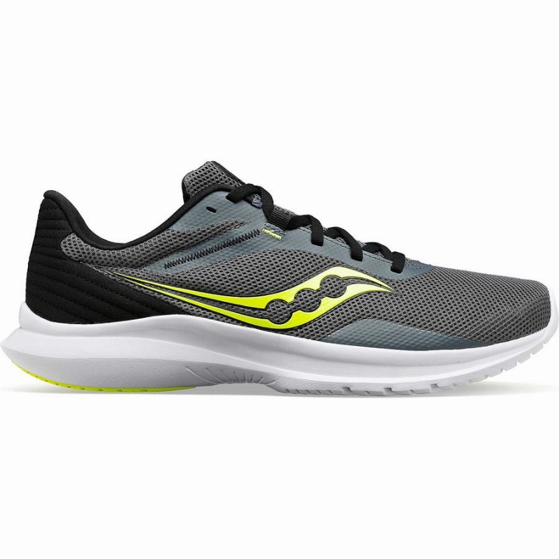 Grey / Yellow Saucony Convergence Men\'s Walking Shoes | Philippines S98301-Q19