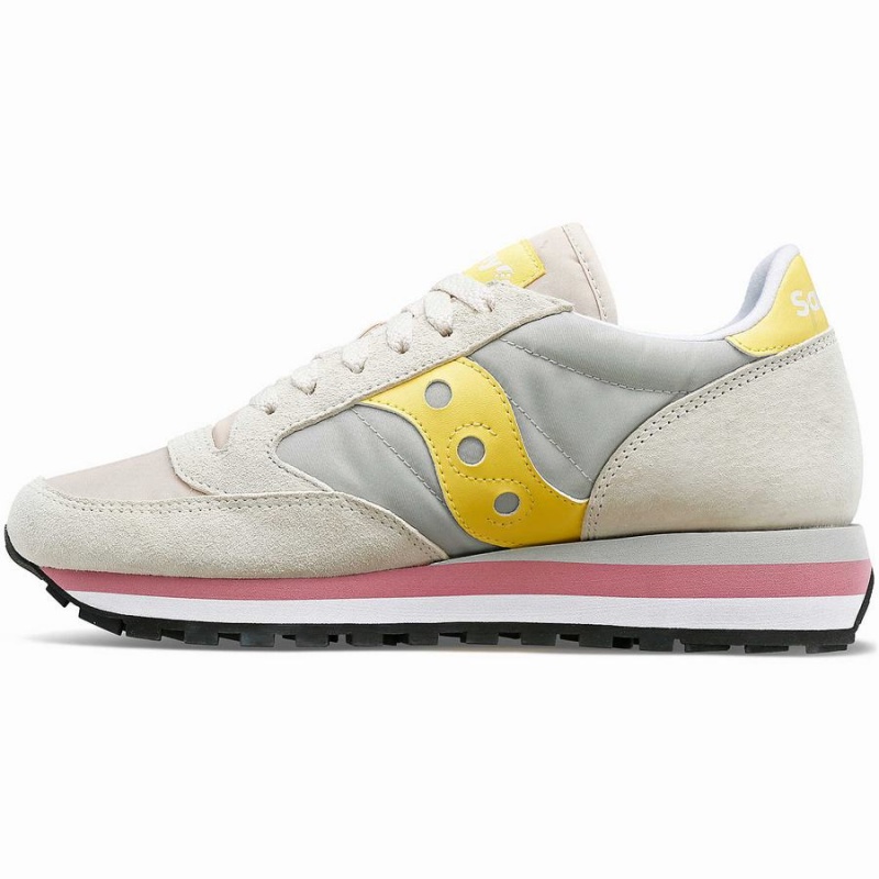 Grey / Yellow Saucony Jazz Triple Women's Sneakers | Philippines S69308-Y64