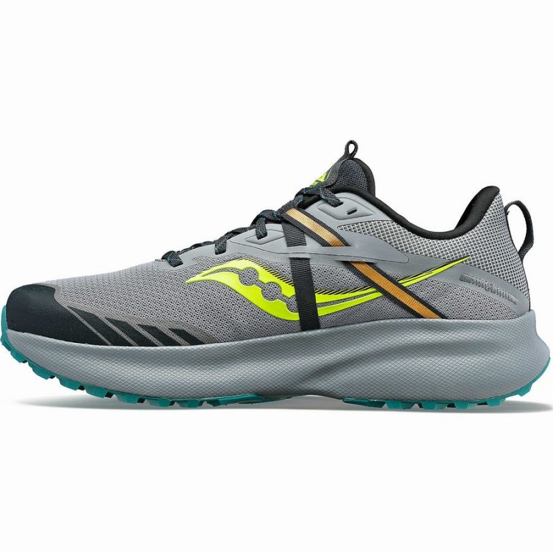 Grey / Yellow Saucony Ride 15 TR Men's Trail Running Shoes | Philippines S85639-V20