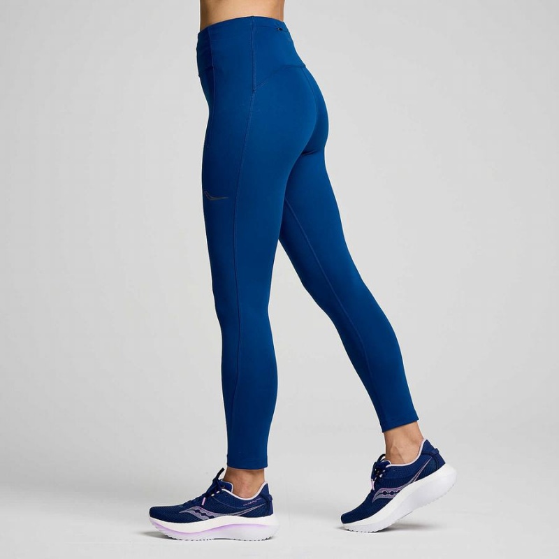 Indigo Saucony Fortify Crop Women's Tight | Philippines S96170-U87