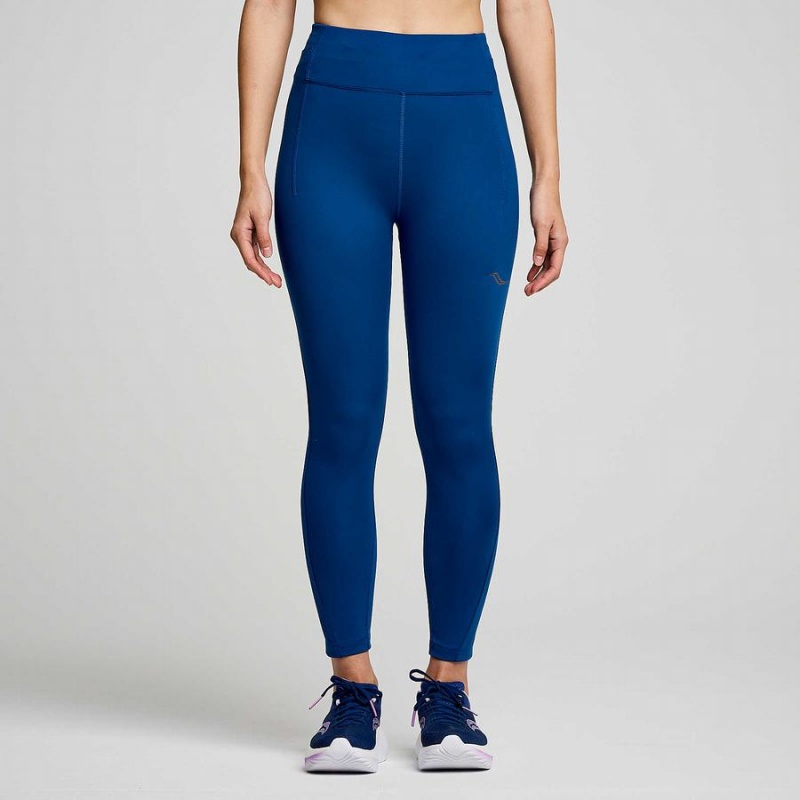 Indigo Saucony Fortify Crop Women\'s Tight | Philippines S96170-U87