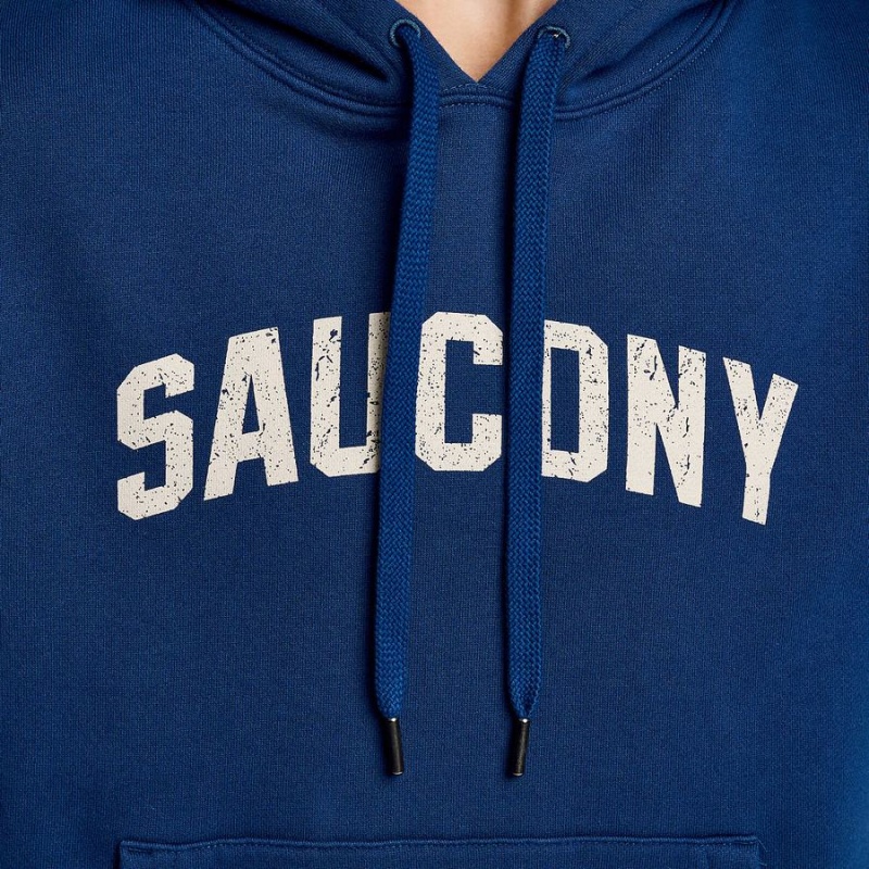 Indigo Saucony Recovery Hoody Men's Hoodie | Philippines S35872-S54