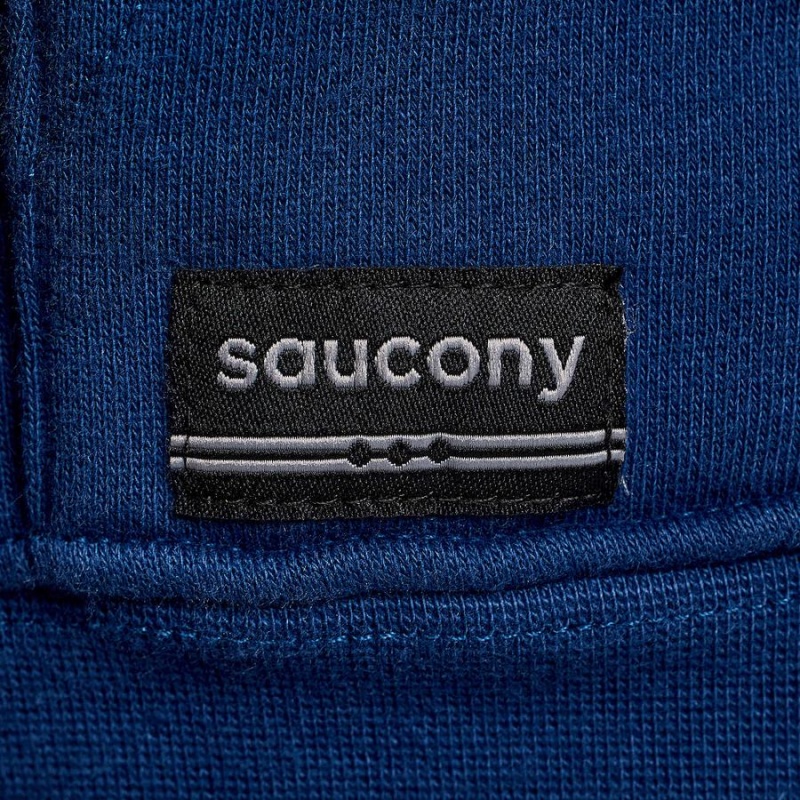 Indigo Saucony Recovery Hoody Men's Hoodie | Philippines S35872-S54