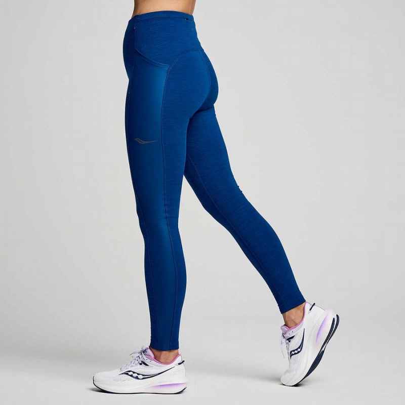 Indigo Saucony Solstice Women's Tight | Philippines S97305-Q35