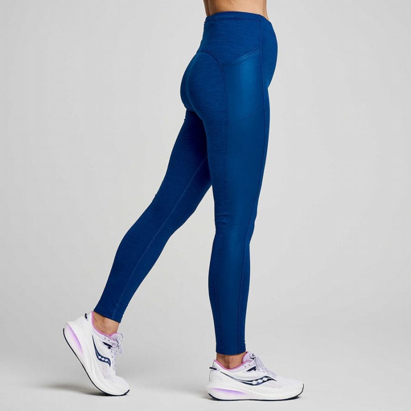 Indigo Saucony Solstice Women's Tight | Philippines S97305-Q35