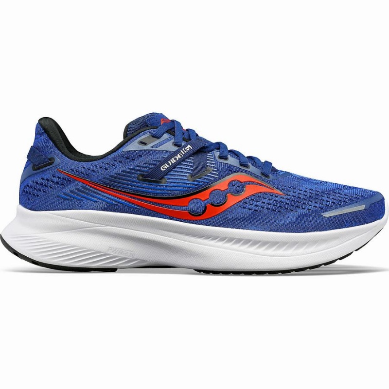 Indigo / Black Saucony Guide 16 Men\'s Running Shoes | Philippines S60742-S17