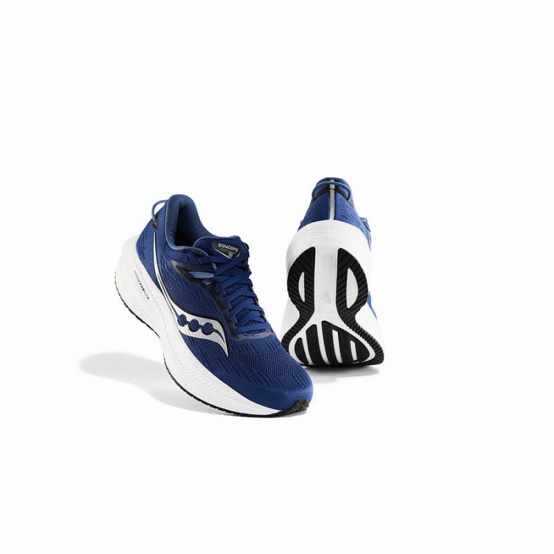 Indigo / Black Saucony Triumph 21 Men's Running Shoes | Philippines S35427-H06