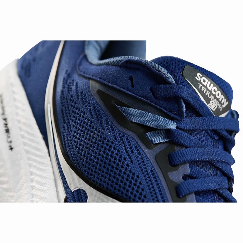 Indigo / Black Saucony Triumph 21 Men's Running Shoes | Philippines S35427-H06