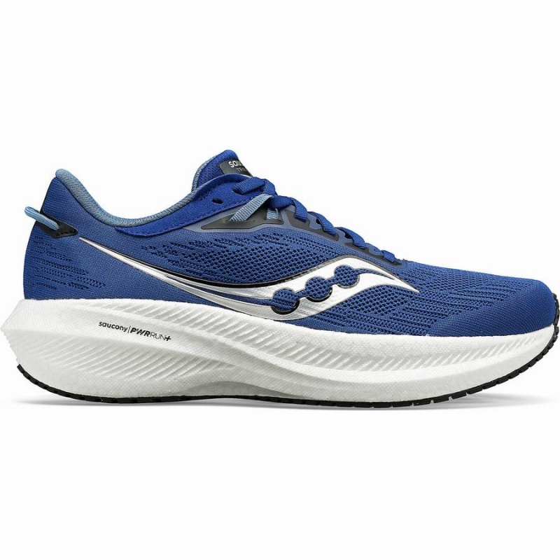 Indigo / Black Saucony Triumph 21 Men\'s Running Shoes | Philippines S35427-H06