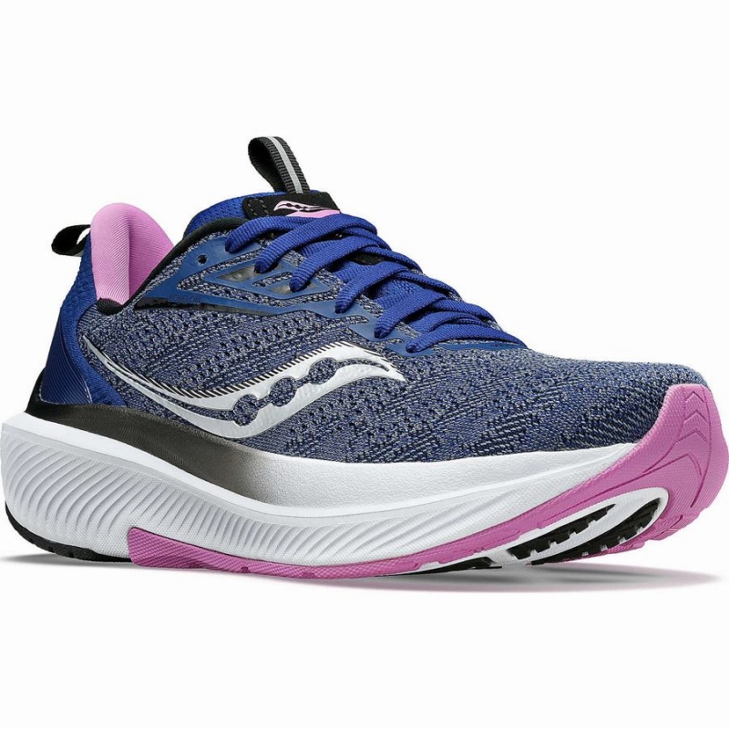 Indigo / Purple Saucony Echelon 9 Wide Women's Running Shoes | Philippines S98046-B16