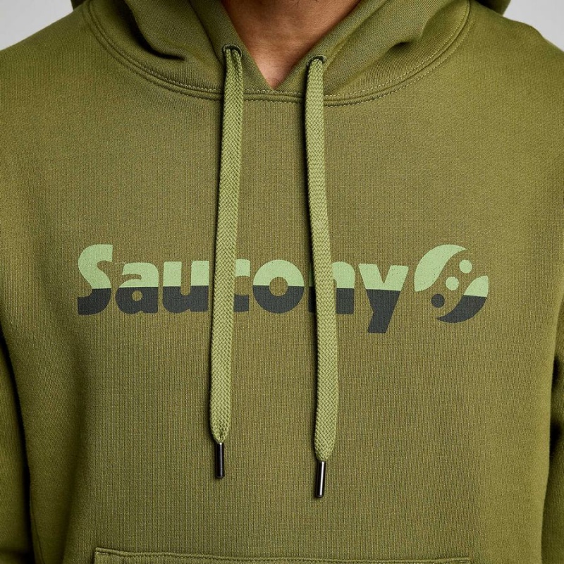 Khaki Saucony Recovery Hoody Men's Hoodie | Philippines S14853-D13