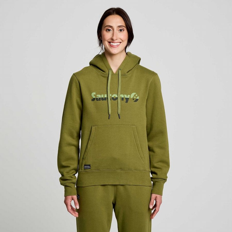 Khaki Saucony Recovery Hoody Women's Hoodie | Philippines S68903-S87