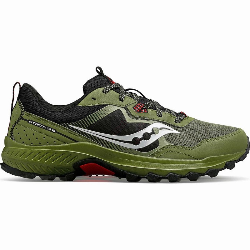 Khaki / Black Saucony Excursion TR16 Men\'s Trail Running Shoes | Philippines S17836-X01