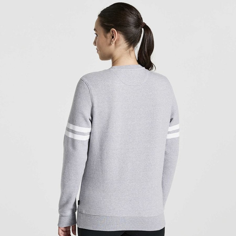 Light Grey Saucony Rested Crewneck Women's Sweatshirt | Philippines S26015-L92