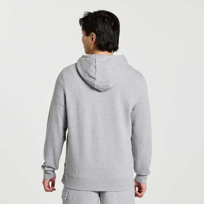 Light Grey Saucony Rested Men's Hoodie | Philippines S60194-K23