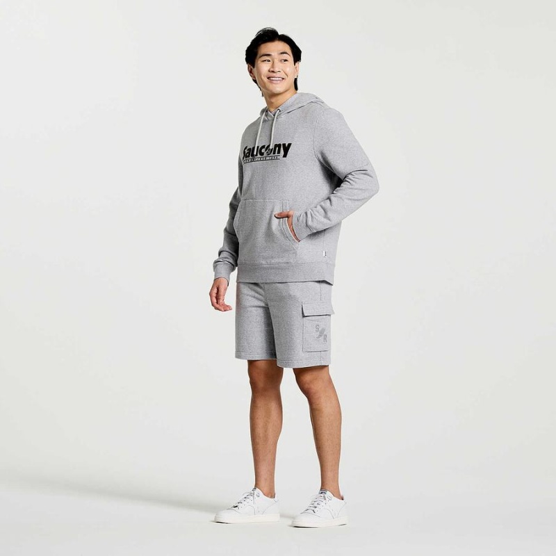 Light Grey Saucony Rested Men's Hoodie | Philippines S60194-K23