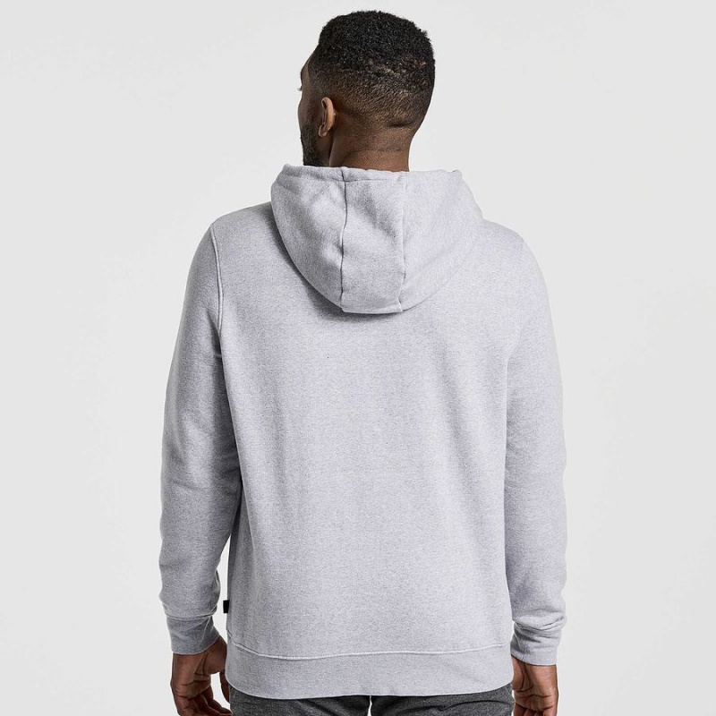 Light Grey Saucony Rested Men's Hoodie | Philippines S38510-L45