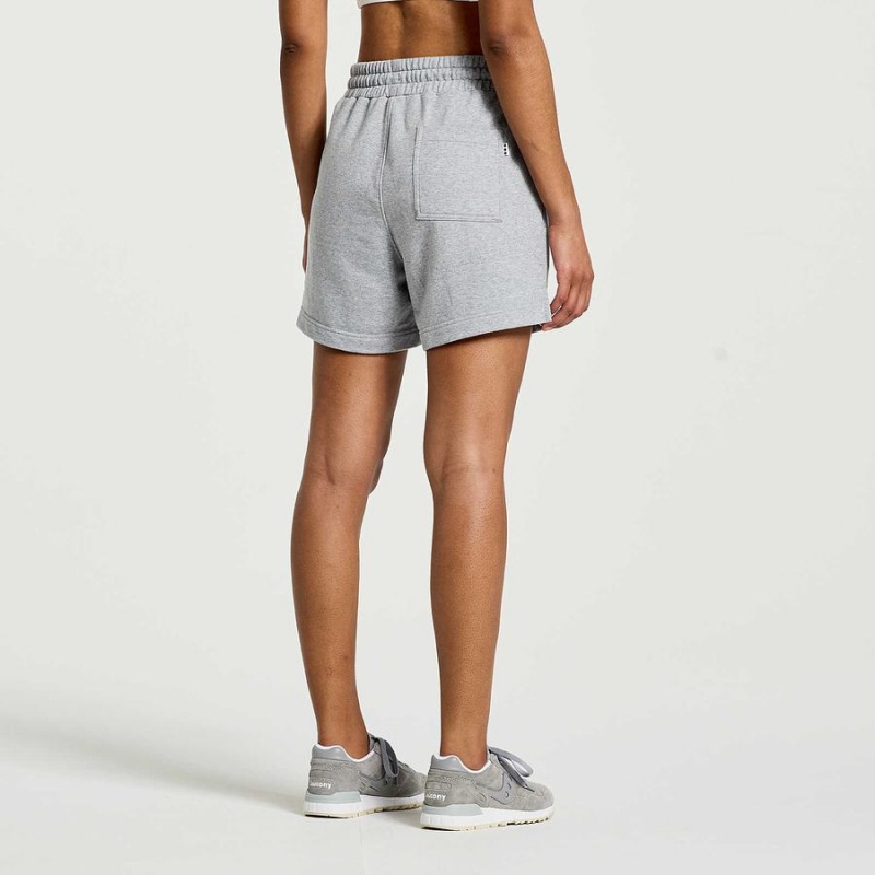 Light Grey Saucony Rested Sweat Women's Shorts | Philippines S39416-H36