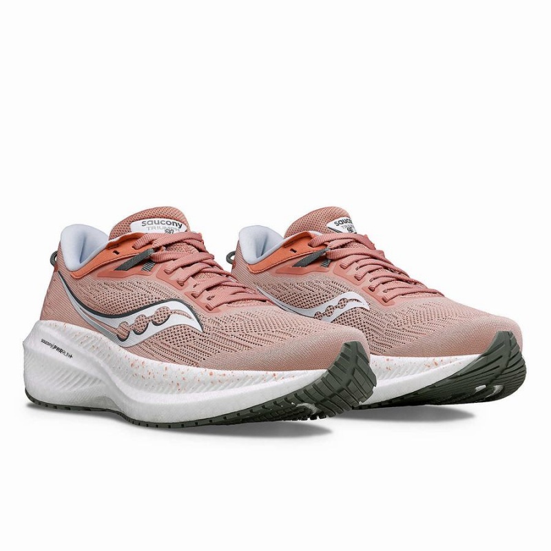 Lotus / Bough Saucony Triumph 21 Wide Women's Running Shoes | Philippines S20756-H75