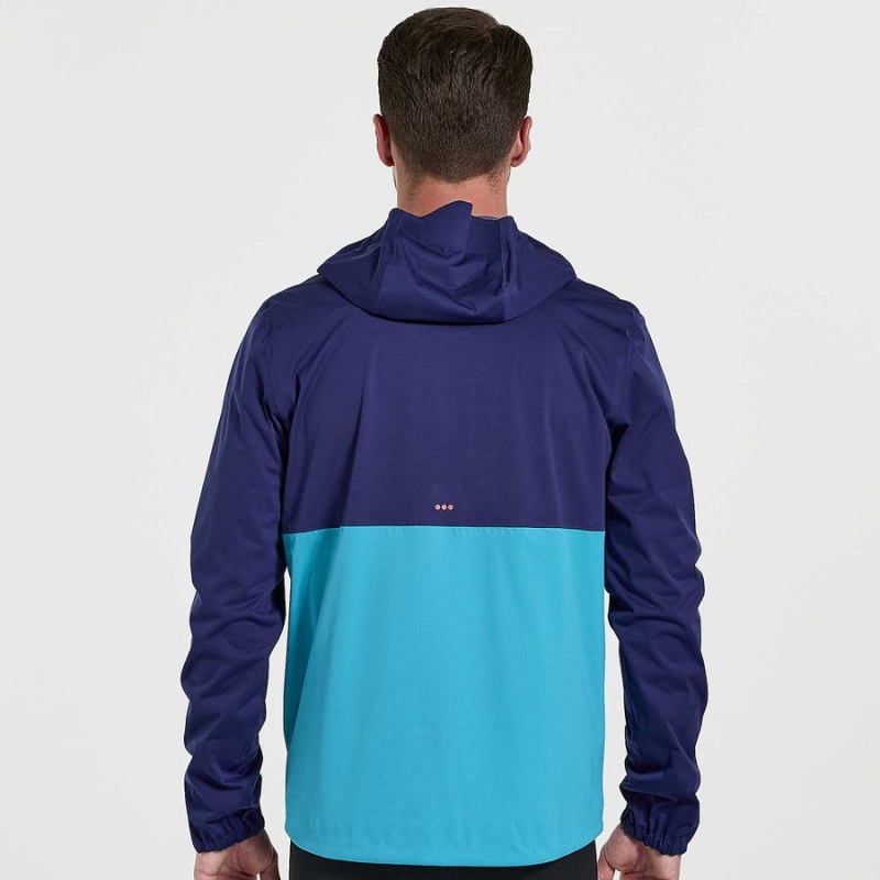 Navy Saucony Boulder Drizzle Men's Jackets | Philippines S05389-G42