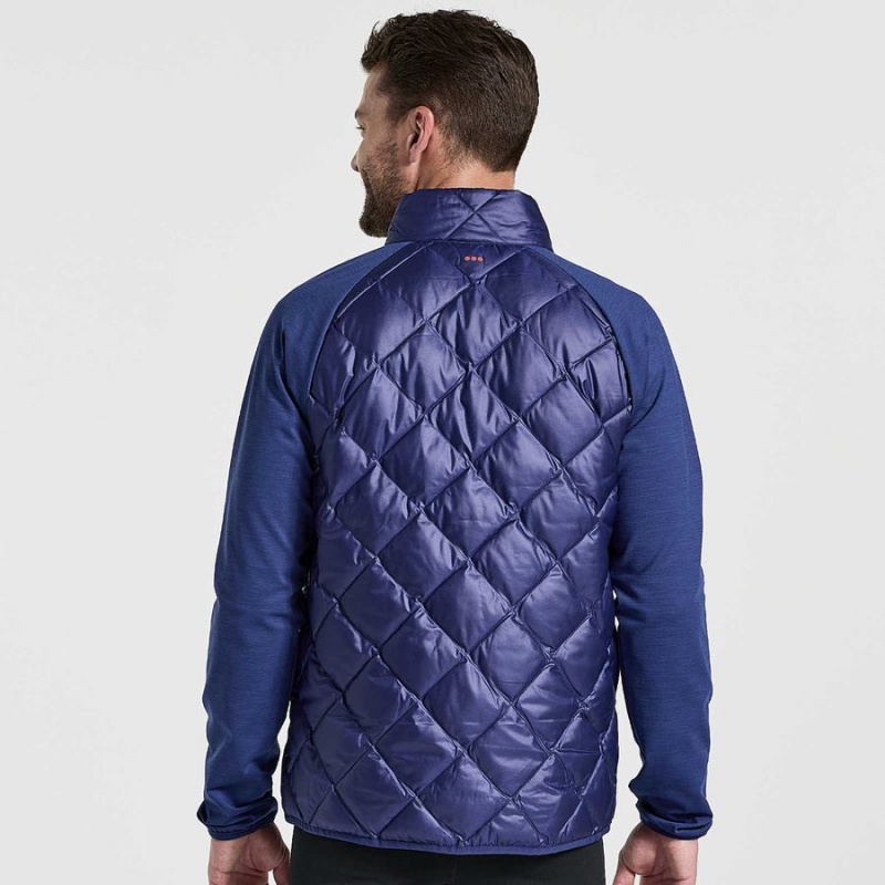 Navy Saucony Boulder Oysterpuff Men's Jackets | Philippines S32587-W90