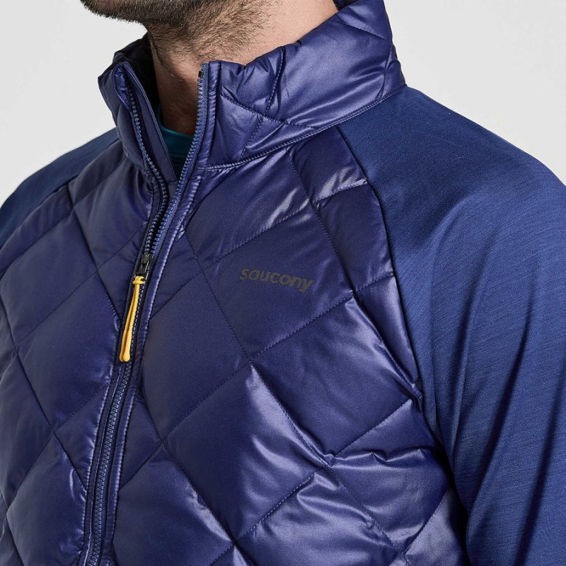 Navy Saucony Boulder Oysterpuff Men's Jackets | Philippines S32587-W90