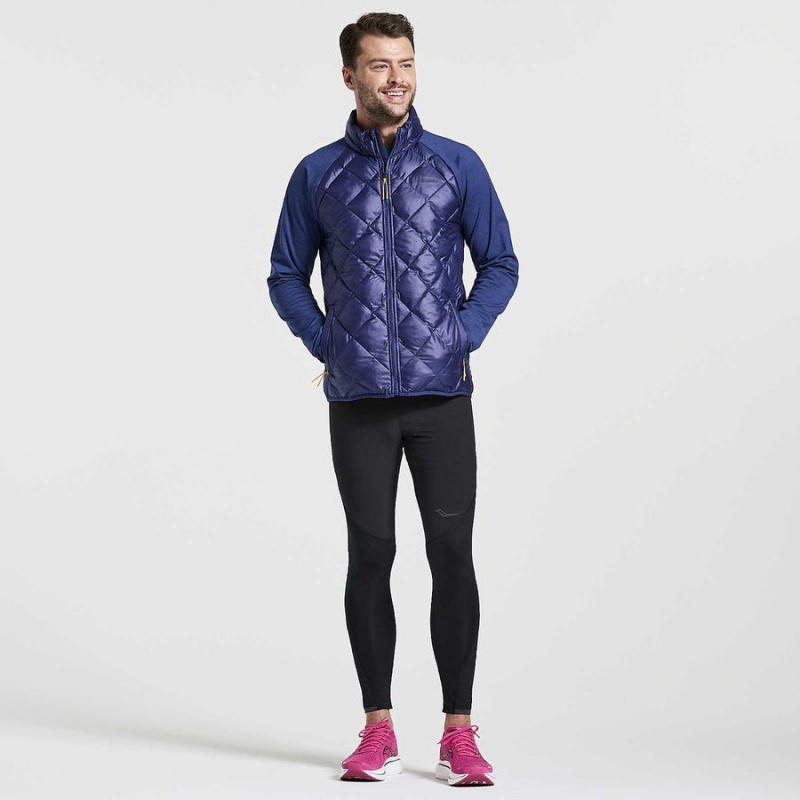 Navy Saucony Boulder Oysterpuff Men's Jackets | Philippines S32587-W90