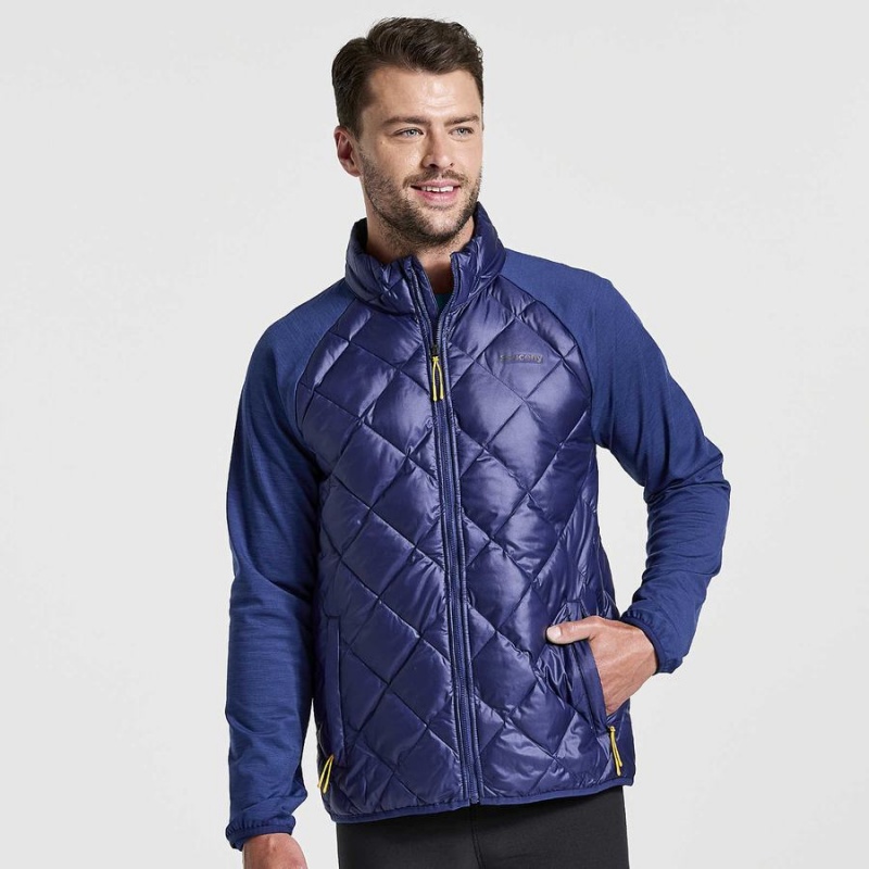 Navy Saucony Boulder Oysterpuff Men\'s Jackets | Philippines S32587-W90