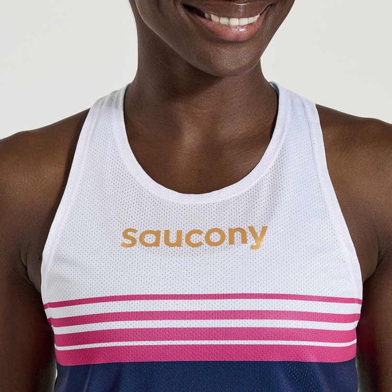 Navy Saucony Elite Singlet Women's Tank Top | Philippines S09768-C49