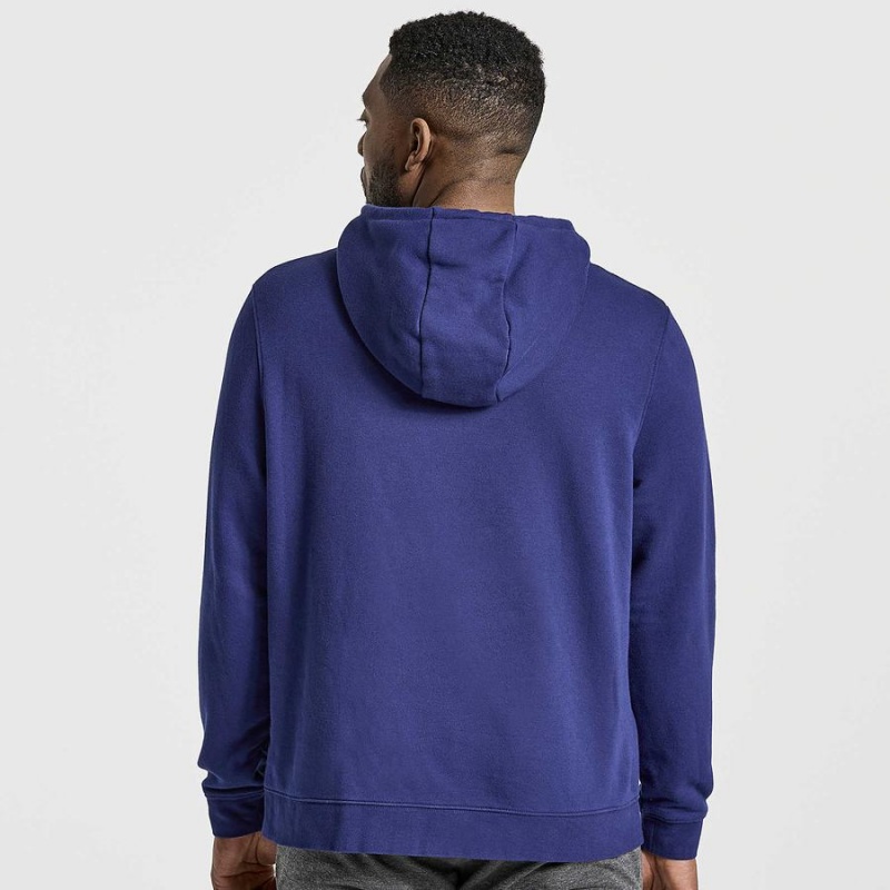 Navy Saucony Rested Men's Hoodie | Philippines S51083-E13