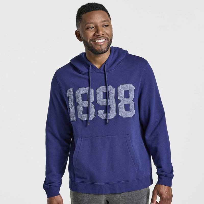 Navy Saucony Rested Men\'s Hoodie | Philippines S51083-E13