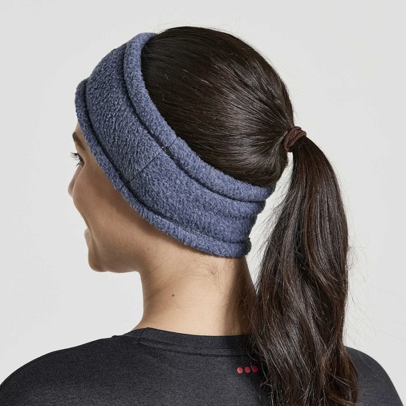 Navy Saucony Rested Sherpa Women's Headband | Philippines S56412-P87