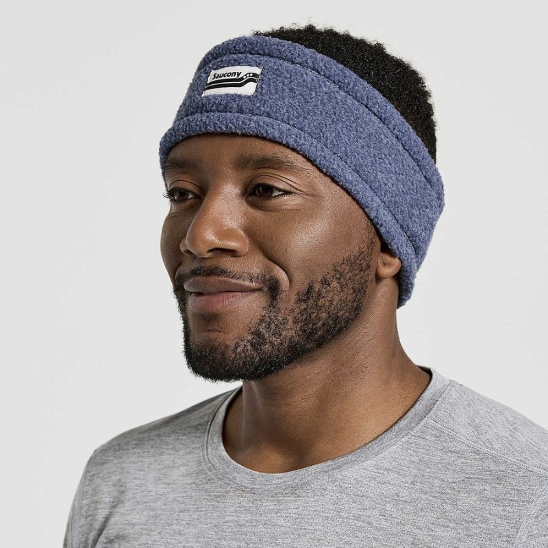 Navy Saucony Rested Sherpa Women\'s Headband | Philippines S56412-P87