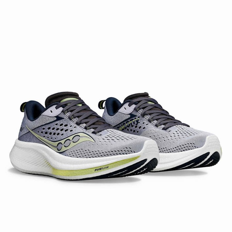 Navy Saucony Ride 17 Wide Women's Running Shoes | Philippines S12963-X84