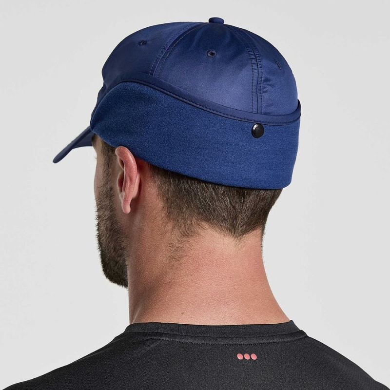 Navy Saucony Tech Ear Flap Men's Hats | Philippines S80149-Z14