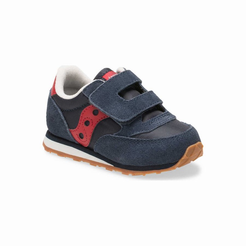 Navy / Red Saucony Baby Jazz Hook & Loop Kids' Sneakers | Philippines S48695-P94