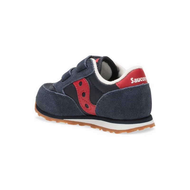 Navy / Red Saucony Baby Jazz Hook & Loop Kids' Sneakers | Philippines S48695-P94