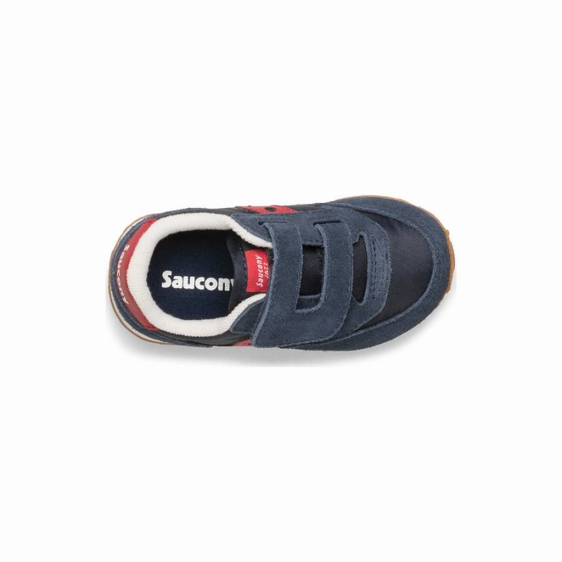 Navy / Red Saucony Baby Jazz Hook & Loop Kids' Sneakers | Philippines S48695-P94