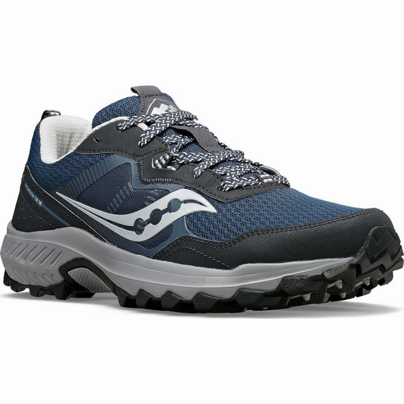 Navy / Silver Saucony Excursion TR16 Men's Trail Running Shoes | Philippines S02948-U63