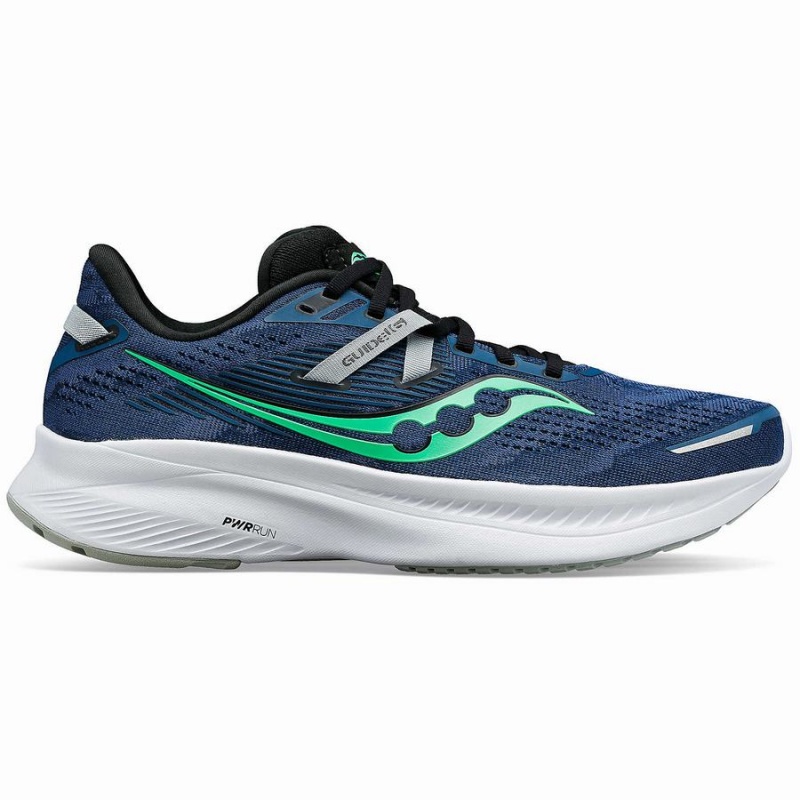 Navy / Turquoise Saucony Guide 16 Men\'s Running Shoes | Philippines S72491-G26